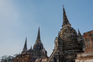 Fototapeta premium タイ・アユタヤ・遺跡・ワット・プラ・シーサンペット