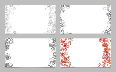Random circle background business card template design set - vector graphics