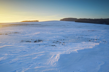 Obraz premium Winter Dusk at Lower Silesia/Poland