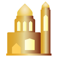 Beautiful golden building with domes