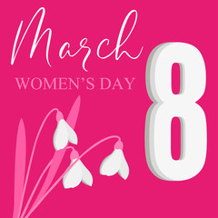 Obraz na płótnie Canvas Postcard on the day of March 8. Women's Day.