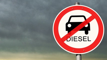 Diesel Fahrverbot Straßenschild 