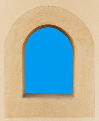 Fototapeta premium fenêtre arrondie sur ciel bleu