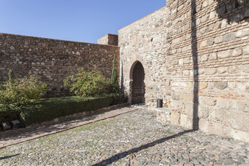 Obraz premium Historic monument, La Alcazaba,palatial fortification.Malaga, Spain.