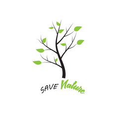 Tree icon, ecological concept vector