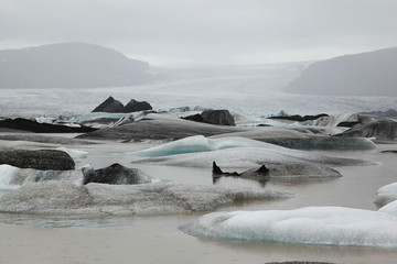 Floes in the Iceland glacier