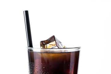 Iced coffee isolated on white background

