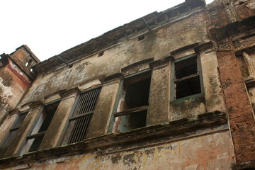 Ruined house in Panam Nagor. An ancient historical city, Sonargaon, Bangladesh. Historical buildings which were built centuries ago during the time of Baro-Bhuyan (warrior chiefs and landlords)