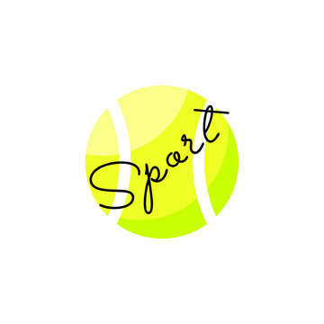 Tennis ball vector isolated illustration.
