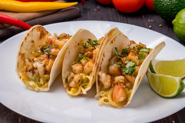Mexican shrimp tacos