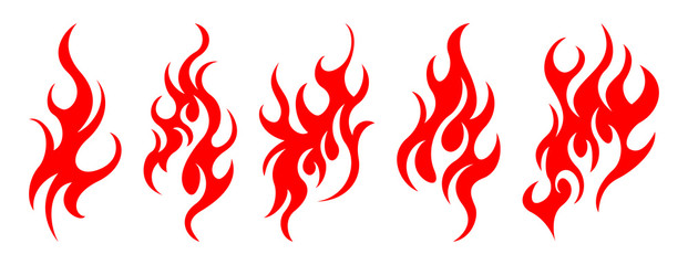 Set of vector fire design elements © Nikolay Zaburdaev