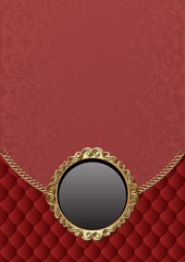 vintage background with golden frame