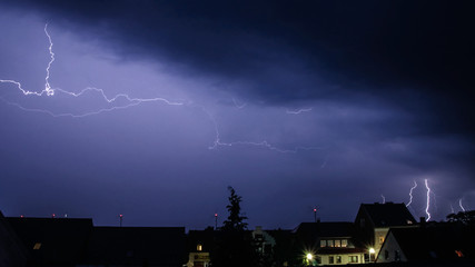 Sommergewitter über der Stadt