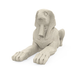 Fototapeta premium Egyptian God Horus Statue Isolated