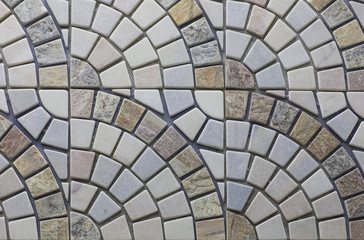 tile, mosaic of stone blocks