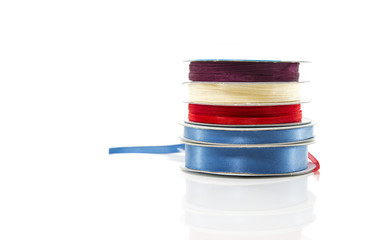 bias binding in blue red and yellow