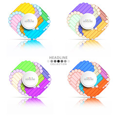 Brochure header layout template