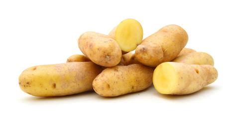Potatoes isolated on white background