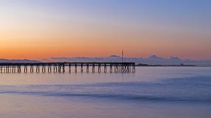 Acrylic prints Pier Beach pier at sunrise at Ventura harbor