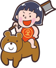 金太郎のイラスト素材