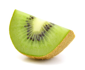 Fototapeta na wymiar Sliced kiwi fruit half isolated on white background cutout