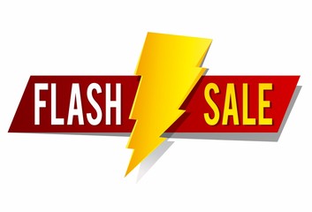 Flash Sale with thunder on background vector illustration