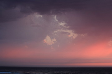 Fototapeta na wymiar Rain over the Bay of Biscay