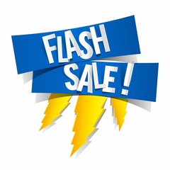 Flash Sale with thunder on background vector illustration