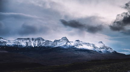 Iceland snowy mountains - landscape