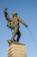 Bonifacio, Corsica, 05/09/2017: dettagli del monumento pubblico alla Legione Straniera, per commemorare i soldati che morirono nel 1872-1902