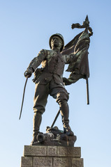 Bonifacio, Corsica, 05/09/2017: dettagli del monumento pubblico alla Legione Straniera, per commemorare i soldati che morirono nel 1872-1902