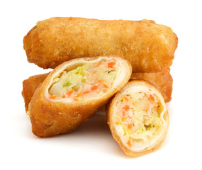 Vegetable spring rolls a great side order at asian restaurants