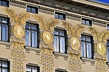 Fototapeta premium Otto Wagner Haus in Wien, Österreich