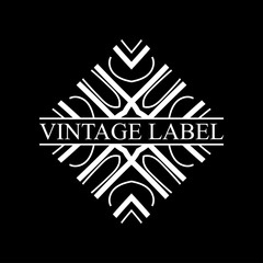 Vintage ornamental retro label. Template for design. Vector illustration