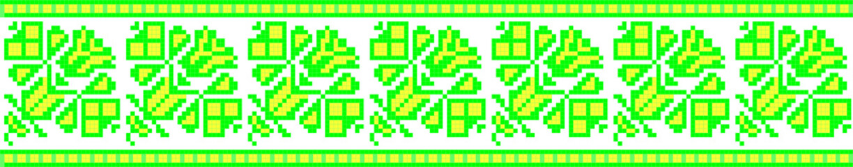 Traditional Romanian folk art knitted embroidery pattern