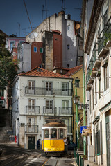 Fototapeta na wymiar LISBON, PORTUGAL - January 28, 2011: A view of the Alfama neighbourhood
