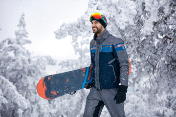 Snowboarder on snow - Winter sport lifestyle concept