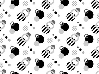 MODERN GEOMETRIC SEAMLESS VECTOR PATTERN. DIVERSE ELEMENTS. COVER DESIGN ON WHITE BACKGROUND