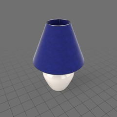 Bedside lamp with wide shade