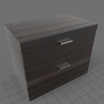 Bedside table with two drawers