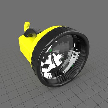 Industrial yellow flashlight