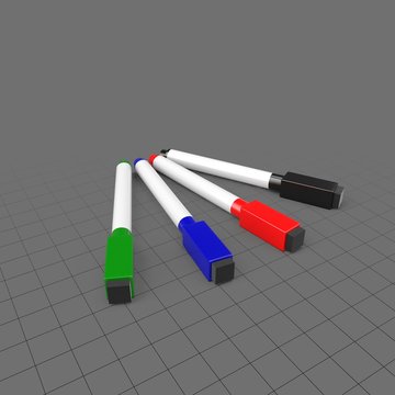 Four whiteboard markers