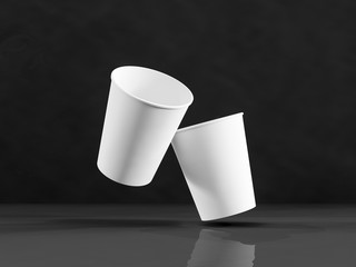 business card mockup, 3d illustration, black background
