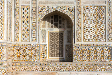 Facade of "Baby Taj" mausoleum in Agra - a draft of the famous Taj Mahal.