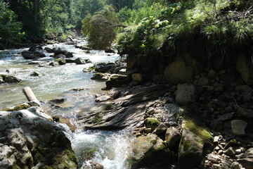 landscape, mountain river, mountain stream, mountainous river
