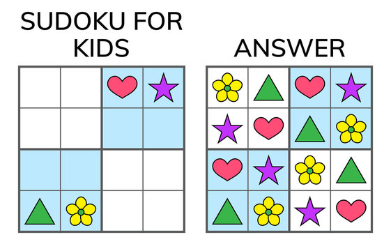 Sudoku. Kids and adult mathematical mosaic. Magic square. Logic puzzle game. Digital rebus.