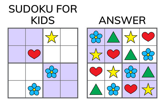 Sudoku. Kids and adult mathematical mosaic. Magic square. Logic puzzle game. Digital rebus.