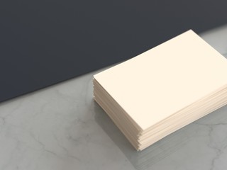 business card mockup, 3d illustration