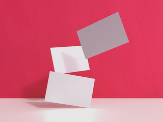 business card mockup, 3d illustration