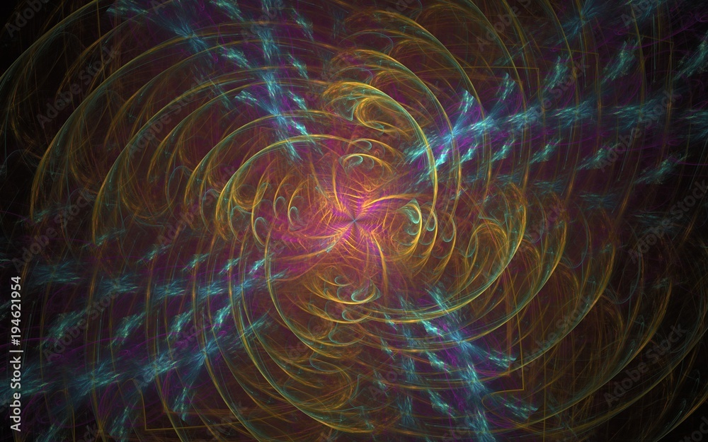 Fototapete digital generated image in the form of abstract geometric shapes of various shades and colors for us